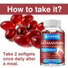 Astaxanthin 24mg - with Ashwagandha, Grape Seed Oil Extract - Supports Eye and Skin Health, Antioxidant - 120 Capsules