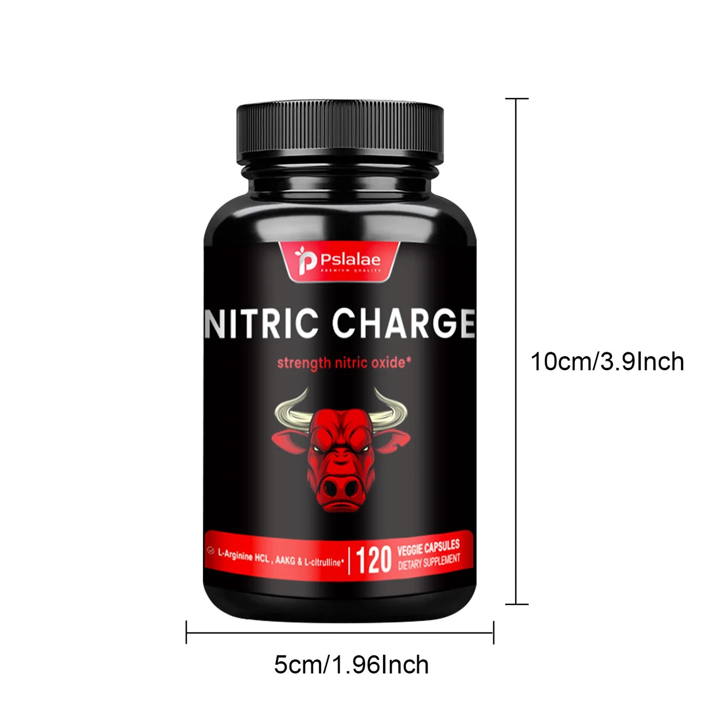 Nitric Charge - Enhances Energy, Blood Circulation and Endurance, Increases Explosive Power - 120 Capsules
