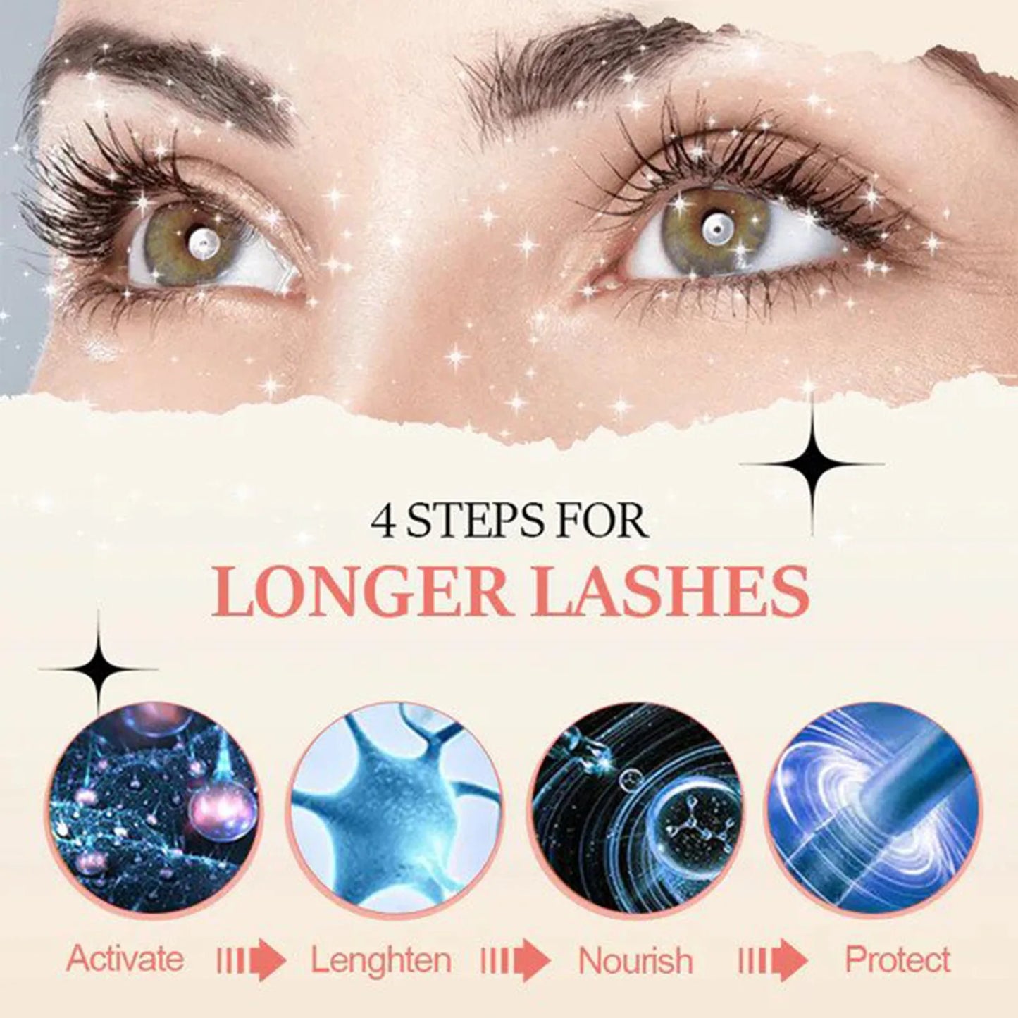 Eelhoe 3ml Eyelash Growth Serum Strengthen Eye Lash Curl Lengthening Makeup Enhancer Lash Eyebrow Fuller Thicken Eyelash Serum