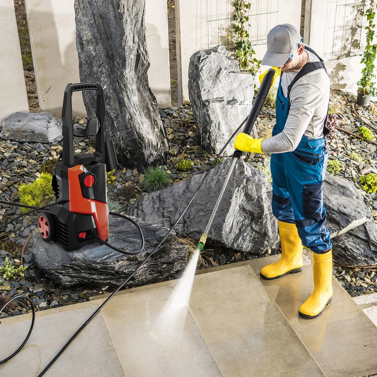 Pressure Washer 4800PSI 2.9 GPM Electric Pressure Washer with 4 Quick Connect Nozzles, Ideal for Car, Driveway, Patio Orange