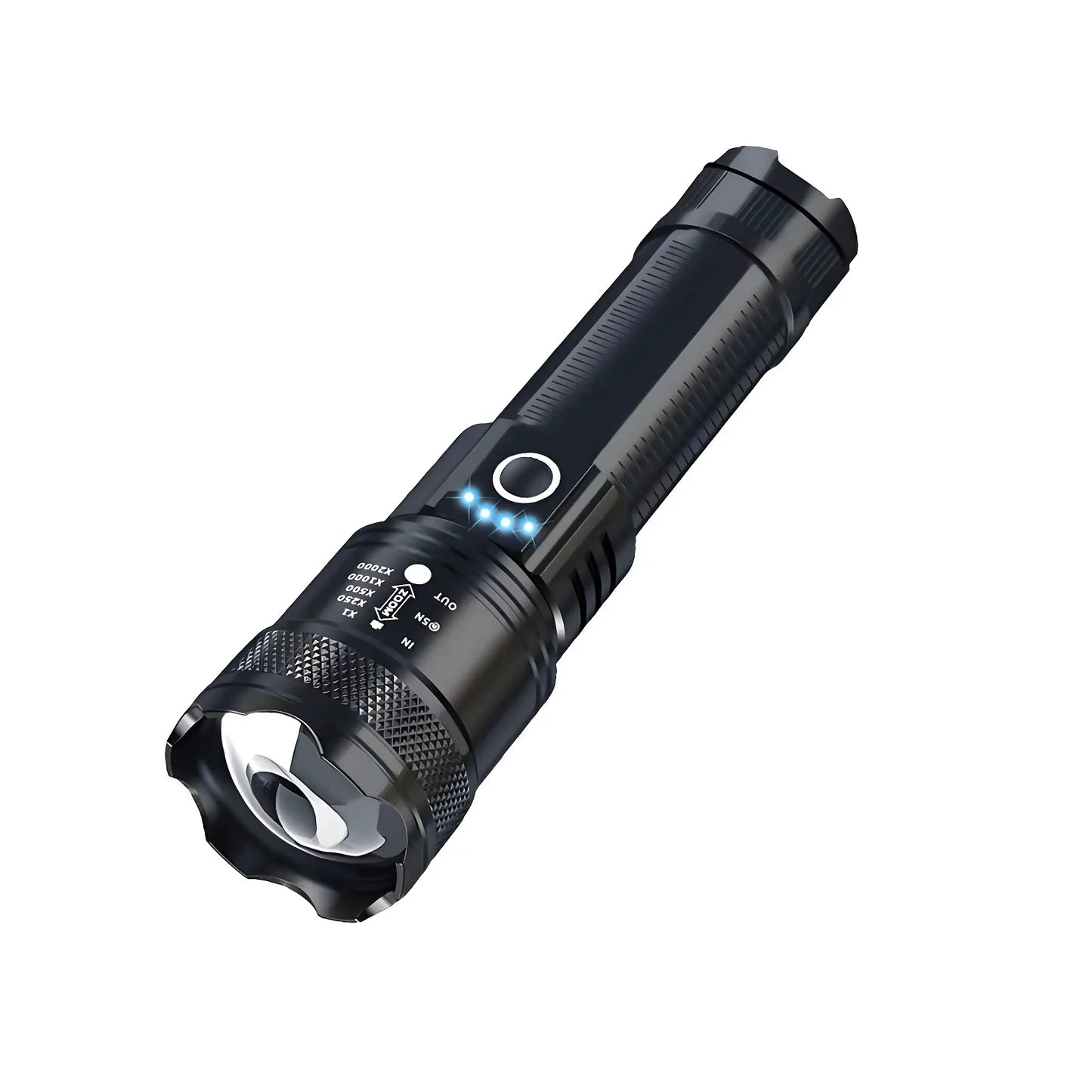 1PC Powerful LED Flashlight USB Rechargeable High Power Tactical Torch Ultra Flashlight With Power Display for Outdoor