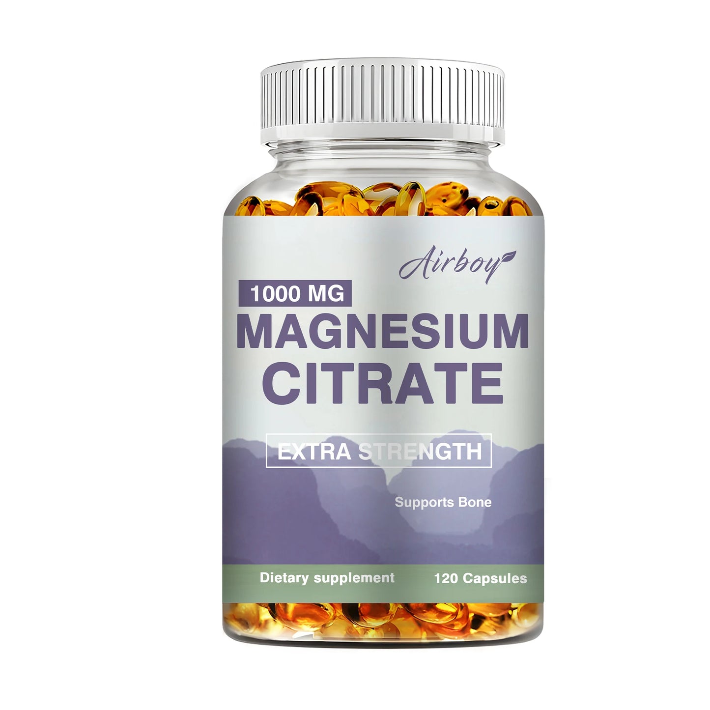 Magnesium Citrate - Supplement for Stress, Relaxation, Bone, Sleep, Heart Health, Nerve, Muscle & Metabolism - 120 Capsules