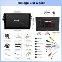 Wireless 9 Inch Car Stereo for Toyota Sienna 2004-2010 CarPlay Android Auto IPS Touchscreen Car Radio with Reverse Camera GPS FM