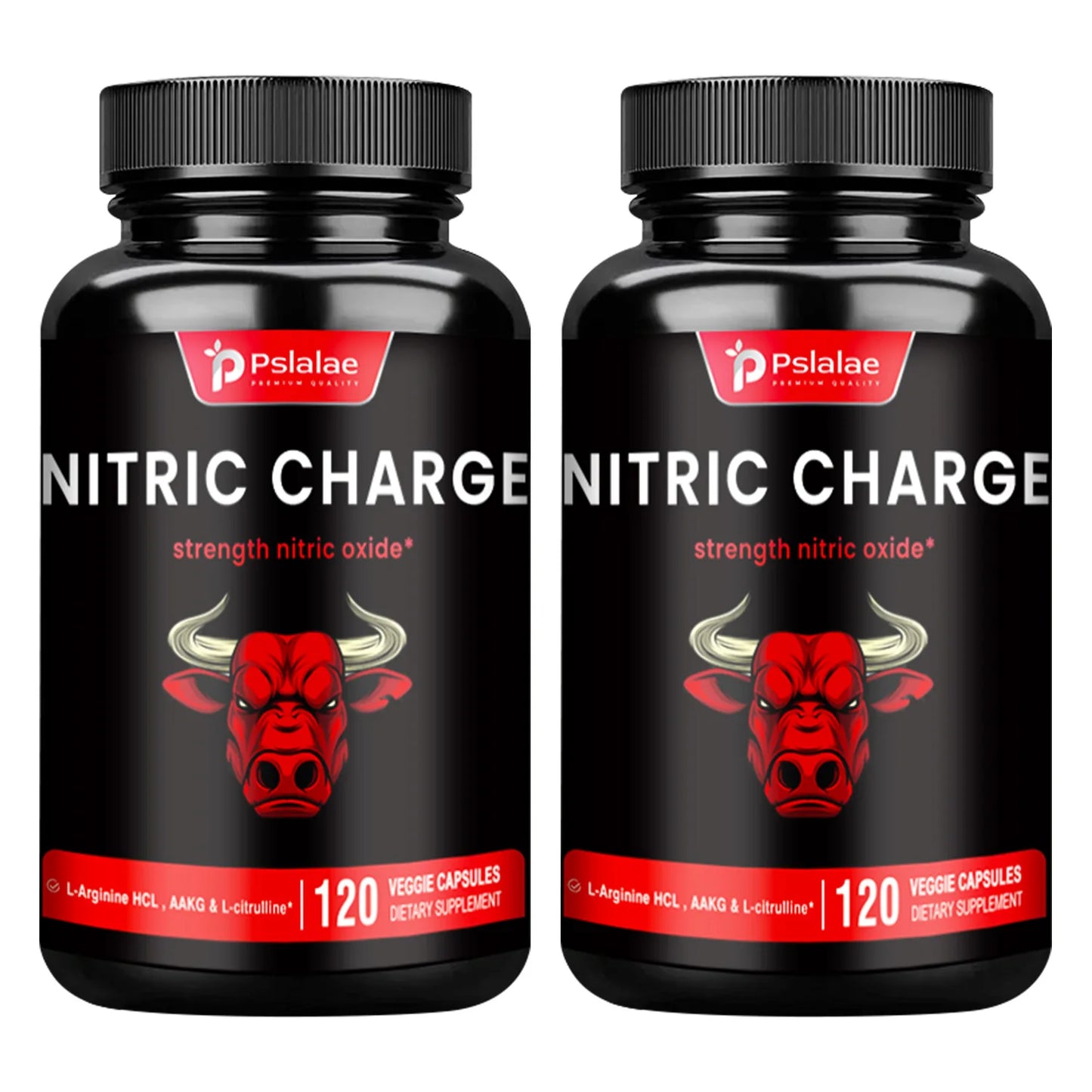 Nitric Charge - Enhances Energy, Blood Circulation and Endurance, Increases Explosive Power - 120 Capsules