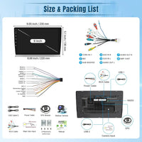 9 Inch Wireless Car Stereo Radio 2 Din IPS Touchscreen Car Video Player CarPlay Android Auto with Rear Camera GPS WIFI FM 2G+32G