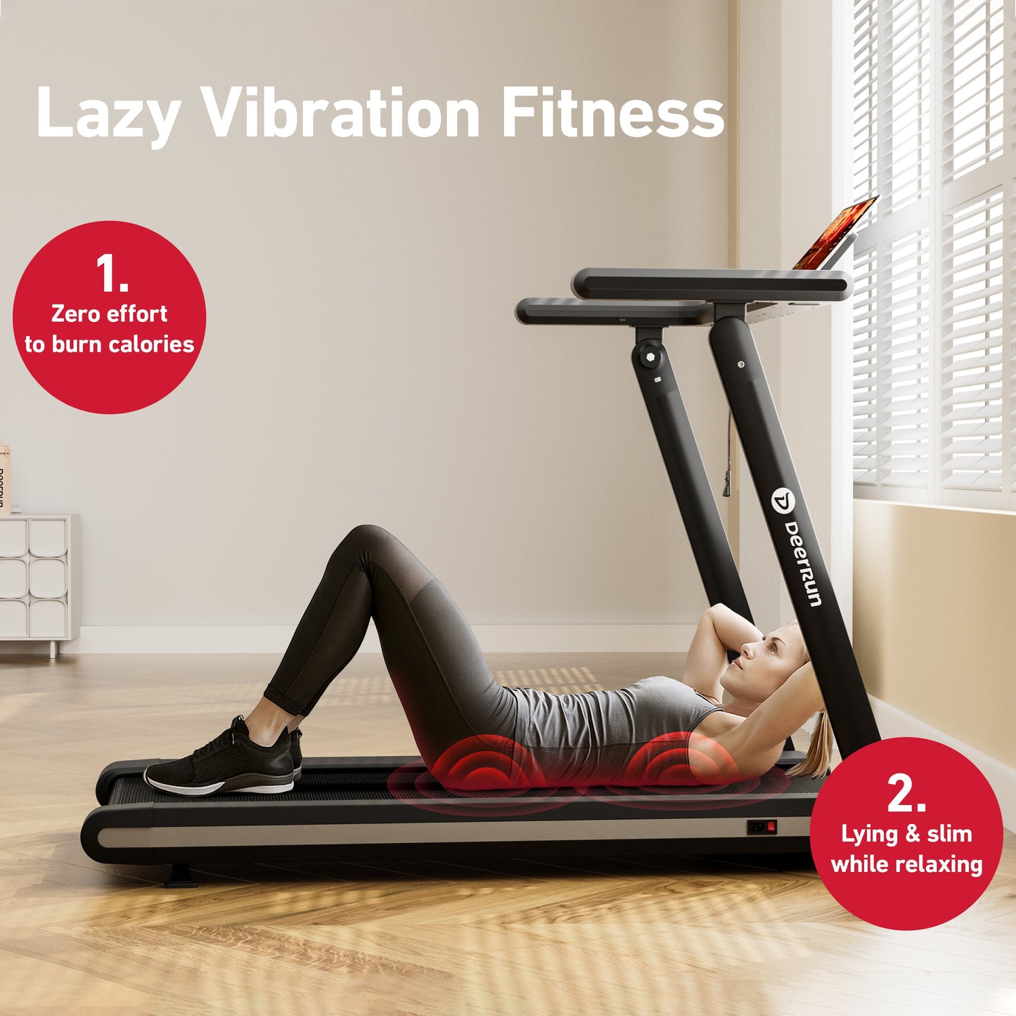 DeerRun X20 Treadmill with 15% Auto Incline Full Running Deck Treadmill | 400Lbs, 11.3Mph