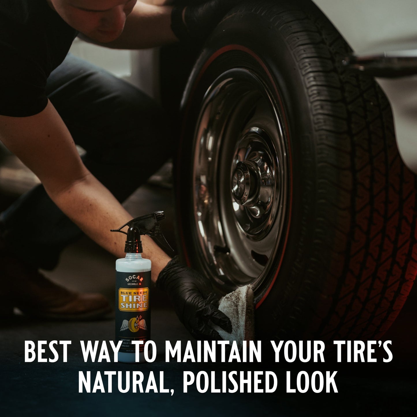 Blue Suede Tire Shine with Protect Shield Formula™