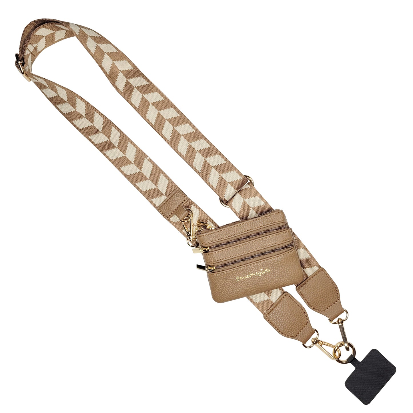 SaveTheGirls SaveTheGirls Clip & Go Strap w/Zippered Pouch Chevron