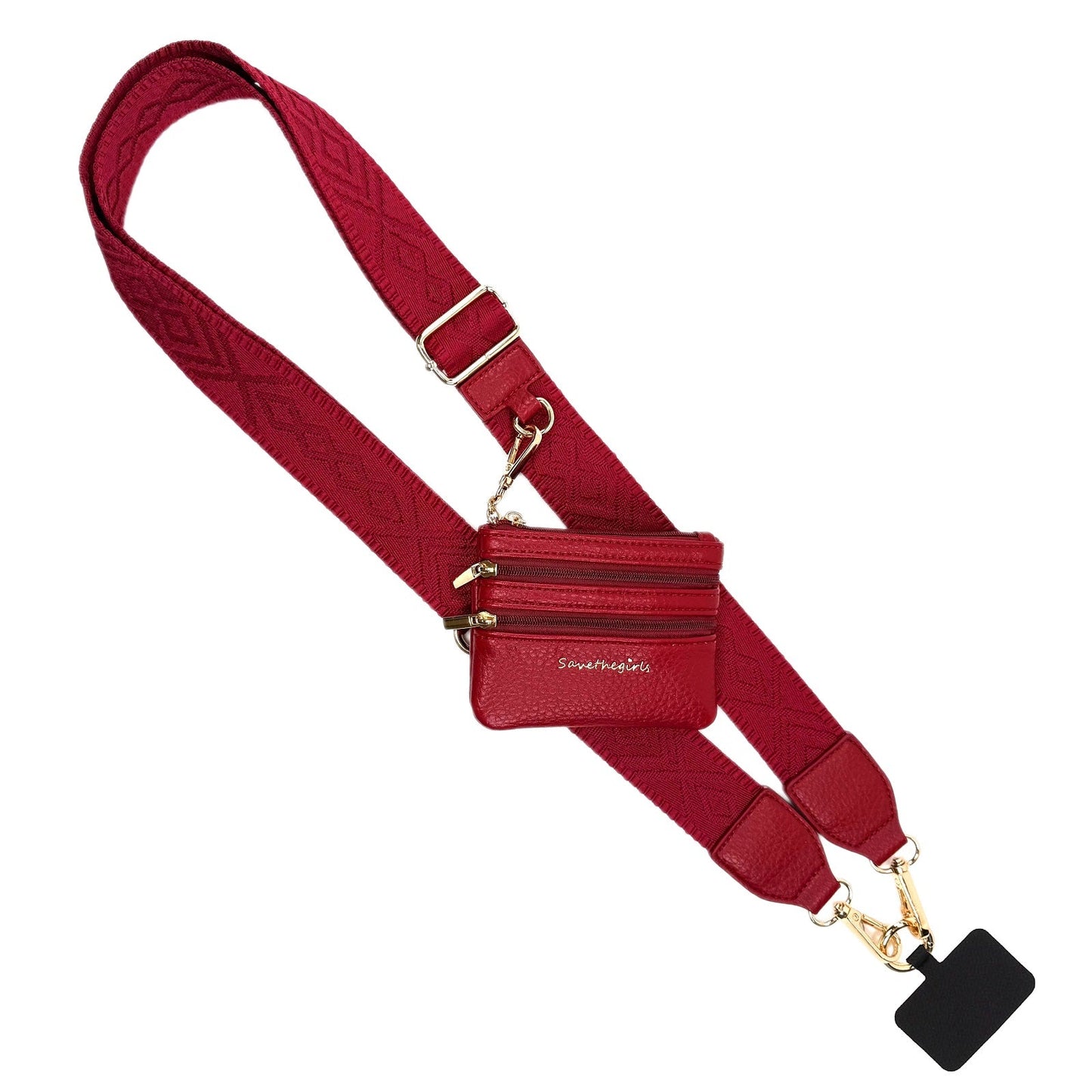 SaveTheGirls Clip & Go Strap w/Zippered Pouch Classic
