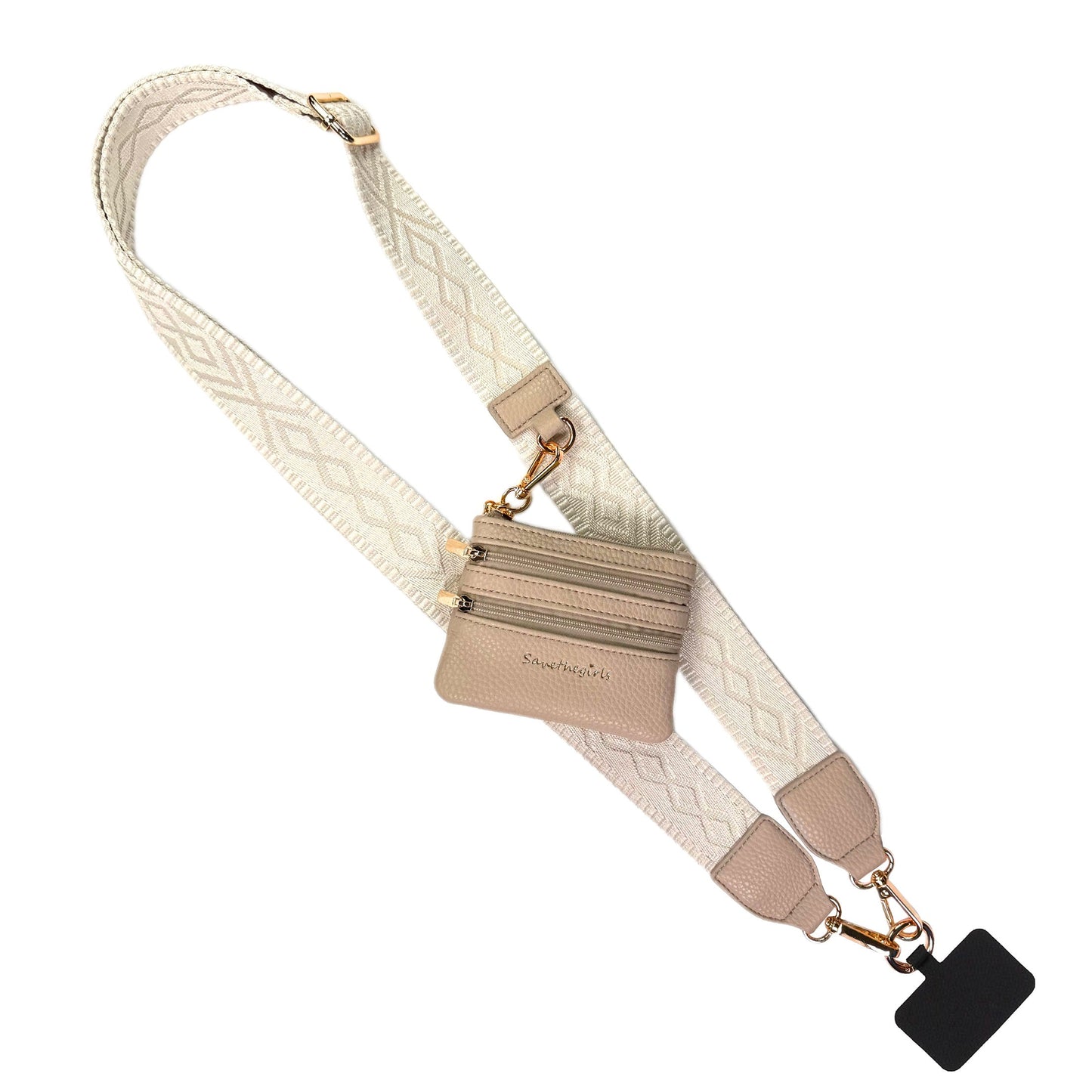 SaveTheGirls SaveTheGirls Clip & Go Strap w/Zippered Pouch Classic