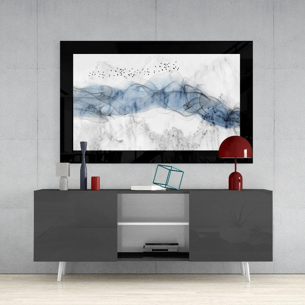Insigneart USA Insigneart USA Blue Nebula Glass Wall Art