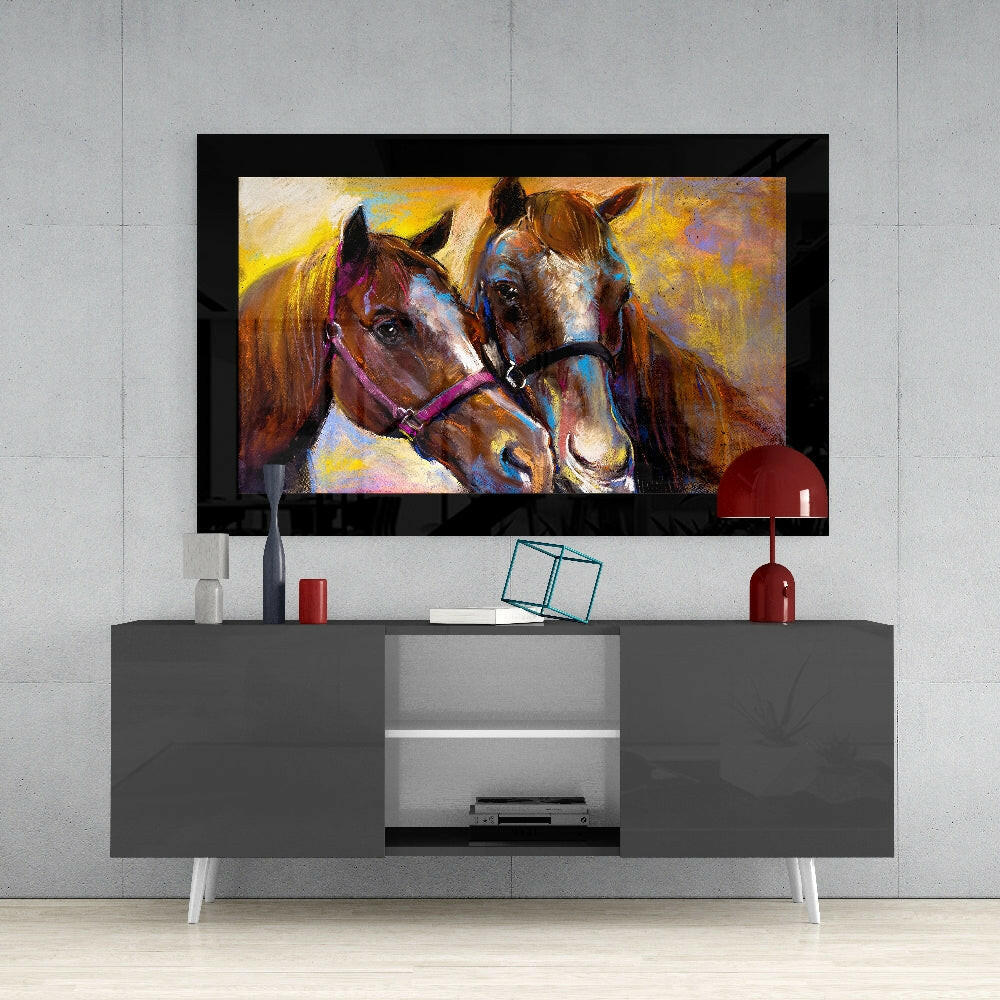 Insigneart USA Insigneart USA Farm Horses Glass Wall Art