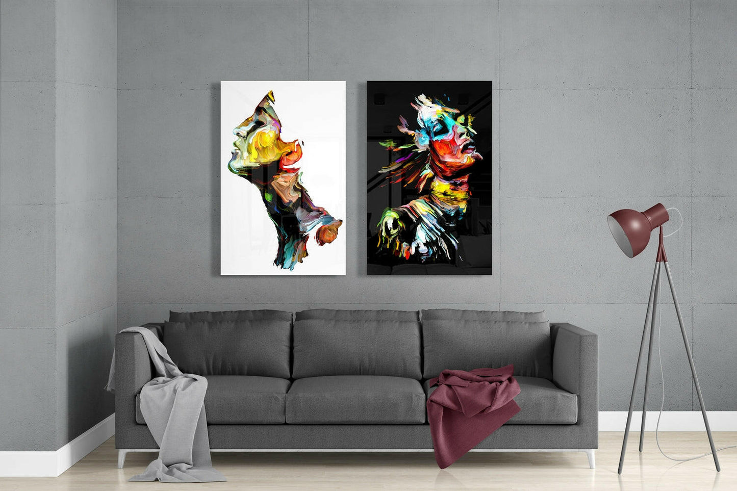 Insigneart USA Insigneart USA Feel the Music 2 Pieces Combine Glass Wall Art