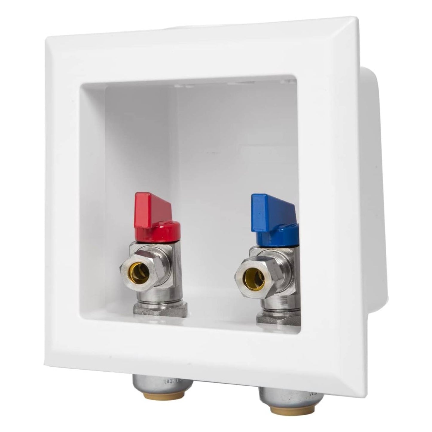 10 Pcs 1/2" Push Fit Inlet, Faucet Outlet Box, with Installed 1/4 Turn Ball Valve