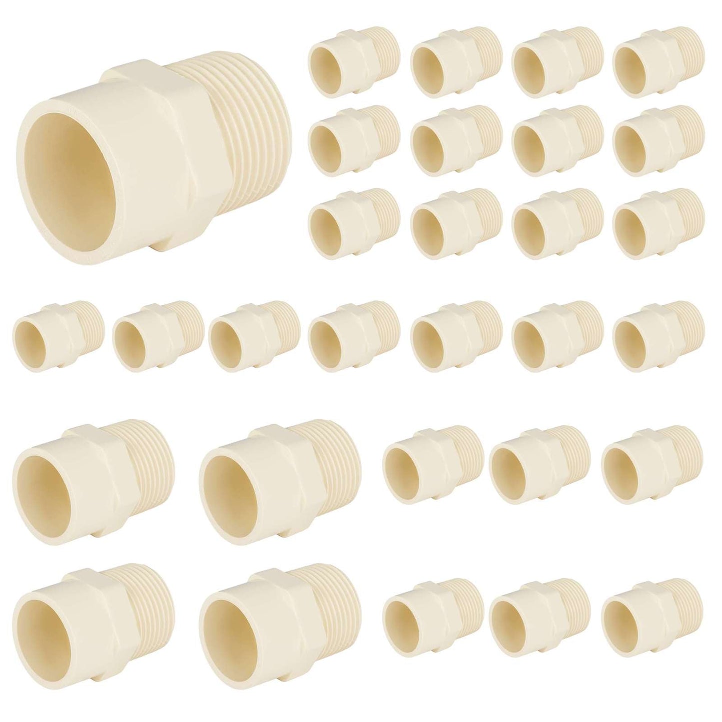30 Pcs 3/4" CPVC x 1/2" Male Adapter ( Socket x MIP)