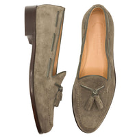 Zelli Italia 16-583-TPE FRANCO Suede Calfskin Tassel Loafer, Taupe
