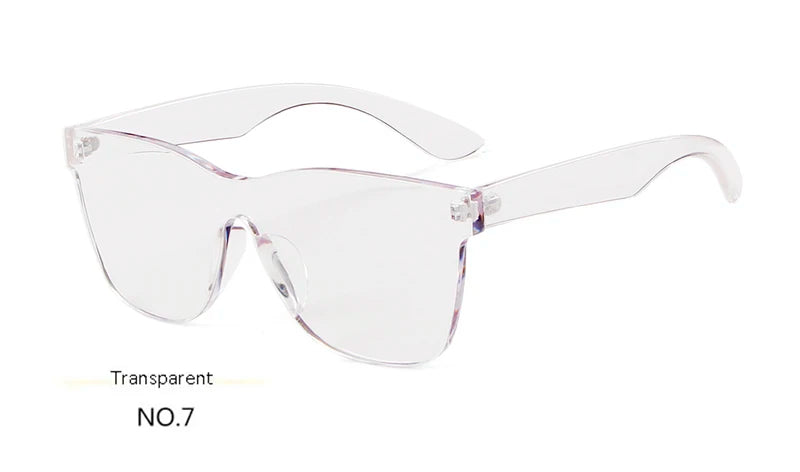 SORVINO Candy Colors Rimless Square Sunglasses for Women Men Festival Summer Goggles Designer 90s Crystal Sun Glasses Shades