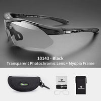 ROCKBROS Photochromic Bicycle Glassess Cycling Glasses Polarized Sunglasses Myopia Frame MTB Mountain UV400 Bicycle Goggles