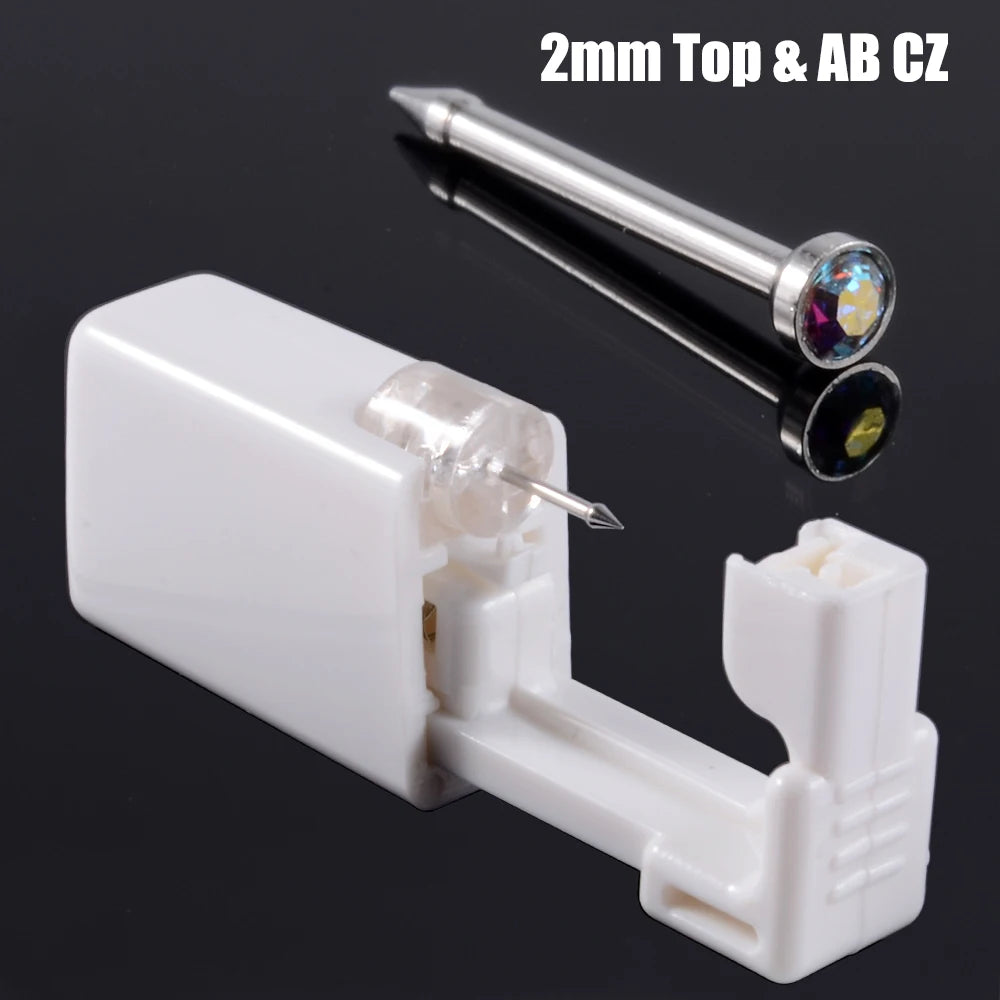 1PC Disposable Safe Sterile Piercing Unit For Nose Studs Flower Style Piercing Gun Piercer Tool Machine Body Piercing Jewelry