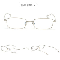 Vintage Small Narrow Rectangle Sunglasses Women Men Brand Red Clear Lens Skinny Slim Wire Retro Hip Hop Sun Glasses Shades OM522