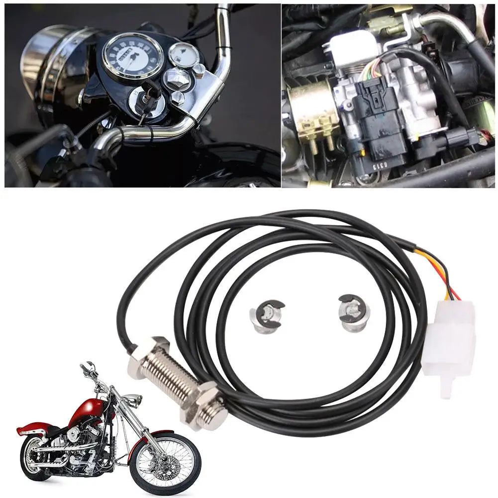 Motorcycle Speedometer Replacement Kit Durable Digital Odometer Sensor Cable Universal For Motorcycle ATV Tachometer 2 Pins Sens
