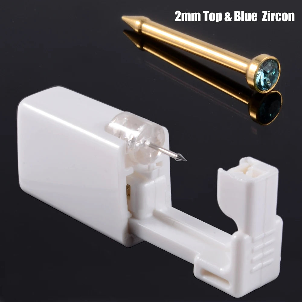 1PC Disposable Safe Sterile Piercing Unit For Nose Studs Flower Style Piercing Gun Piercer Tool Machine Body Piercing Jewelry