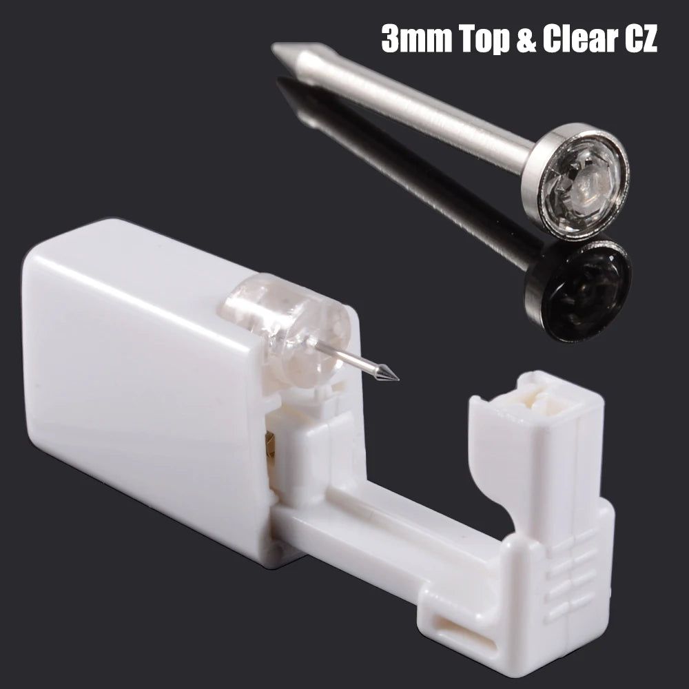 1PC Disposable Safe Sterile Piercing Unit For Nose Studs Flower Style Piercing Gun Piercer Tool Machine Body Piercing Jewelry