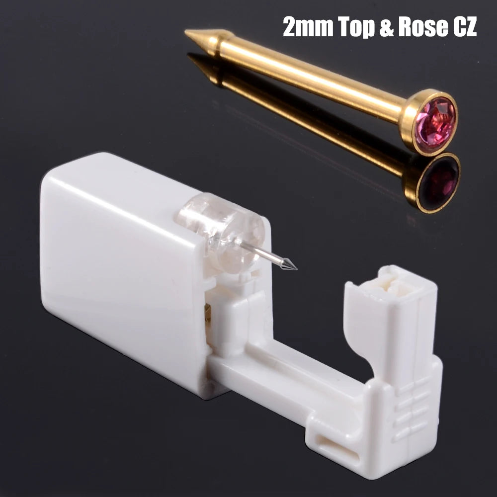 1PC Disposable Safe Sterile Piercing Unit For Nose Studs Flower Style Piercing Gun Piercer Tool Machine Body Piercing Jewelry