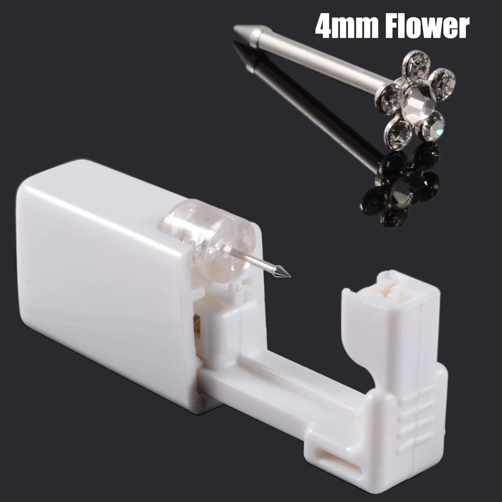 1PC Disposable Safe Sterile Piercing Unit For Nose Studs Flower Style Piercing Gun Piercer Tool Machine Body Piercing Jewelry