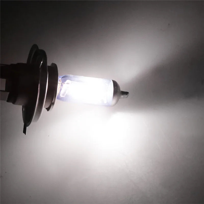 FISHBERG 2pcs Car Halogen Xenon Light Bulb High Low Beam H4 12V 60/55W P43T 9003 Super Xenon White 6000K Headlight Lamp