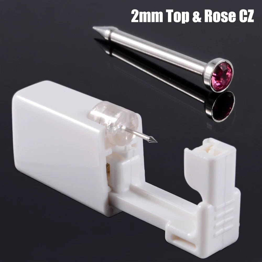 1PC Disposable Safe Sterile Piercing Unit For Nose Studs Flower Style Piercing Gun Piercer Tool Machine Body Piercing Jewelry