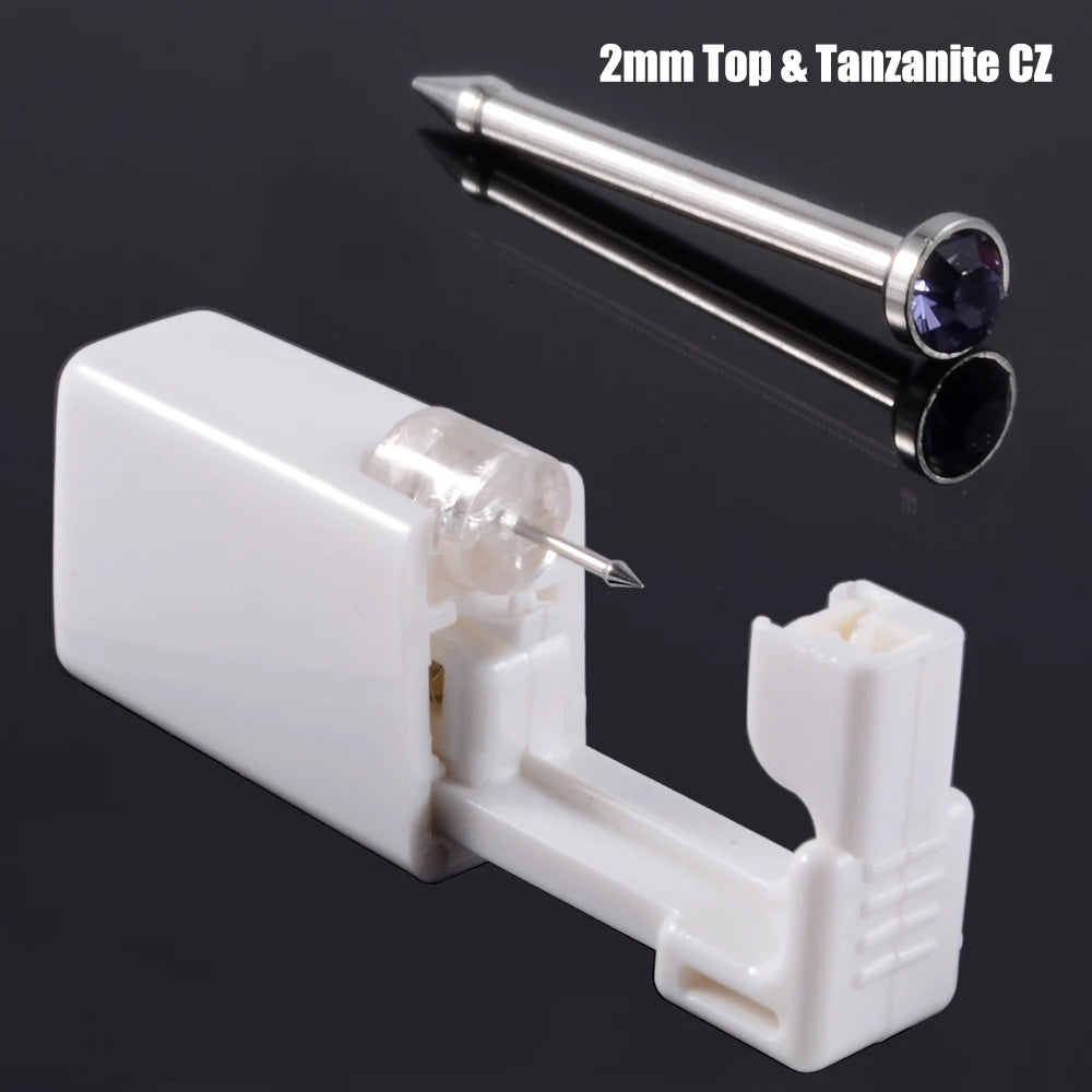 1PC Disposable Safe Sterile Piercing Unit For Nose Studs Flower Style Piercing Gun Piercer Tool Machine Body Piercing Jewelry
