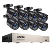 ZOSI 3K Lite Security Camera System AI Human Vehicle Detection 8CH HD TVI Video DVR Recorder 2MP 1080P CCTV Surveillance Camera