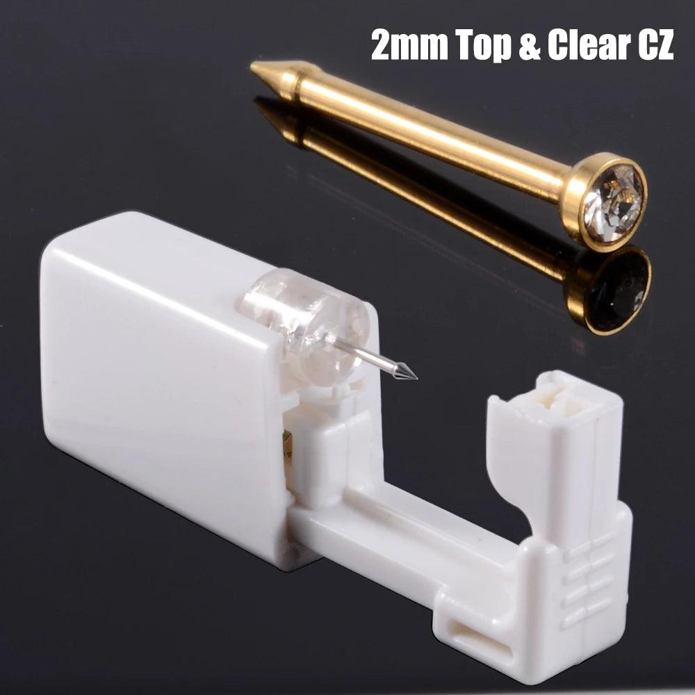 1PC Disposable Safe Sterile Piercing Unit For Nose Studs Flower Style Piercing Gun Piercer Tool Machine Body Piercing Jewelry