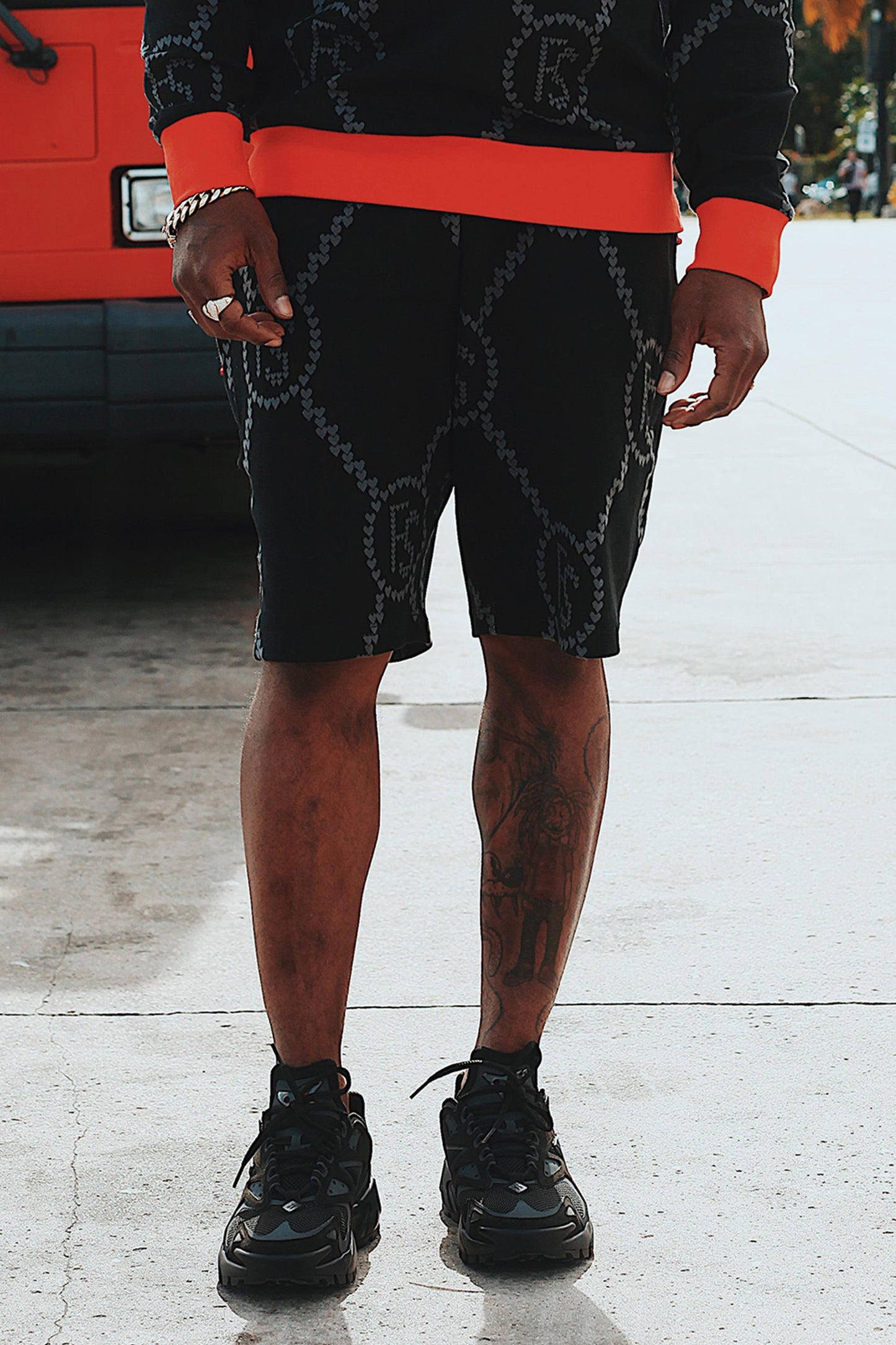 Fly Supply Co Fly Supply Co FS Intarsia Hearts Shorts (Black)