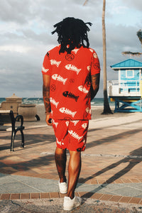 Fly Supply Co Fly Supply Co Fishscale Polo (Red)