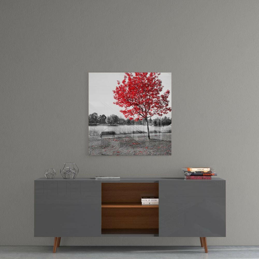 Insigneart USA Insigneart USA Red Tree Glass Wall Art