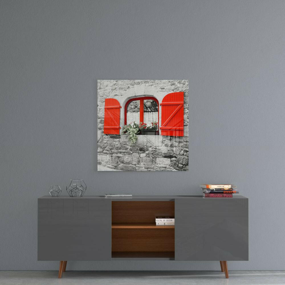Insigneart USA Insigneart USA Red Window Glass Wall Art