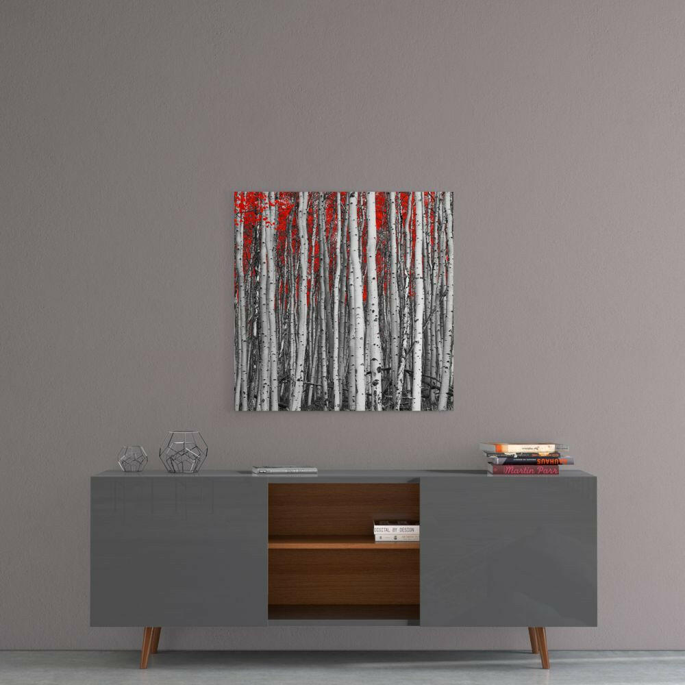 Insigneart USA Insigneart USA Red Forest Glass Wall Art