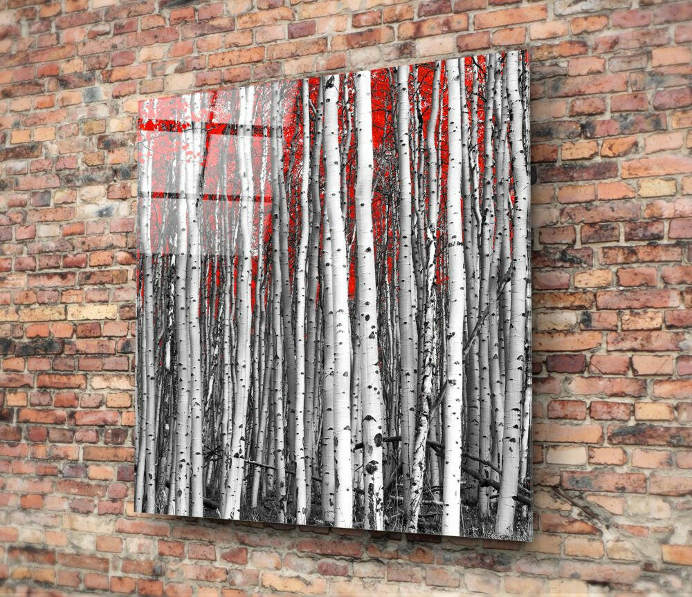 Insigneart USA Insigneart USA Red Forest Glass Wall Art