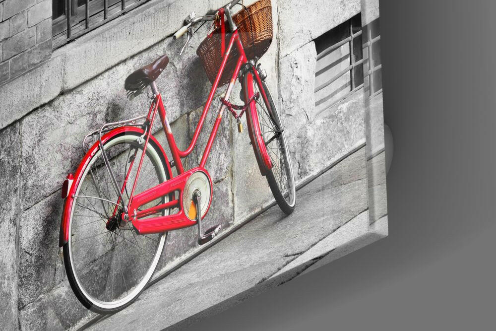 Insigneart USA Insigneart USA Red Bicycle Glass Wall Art