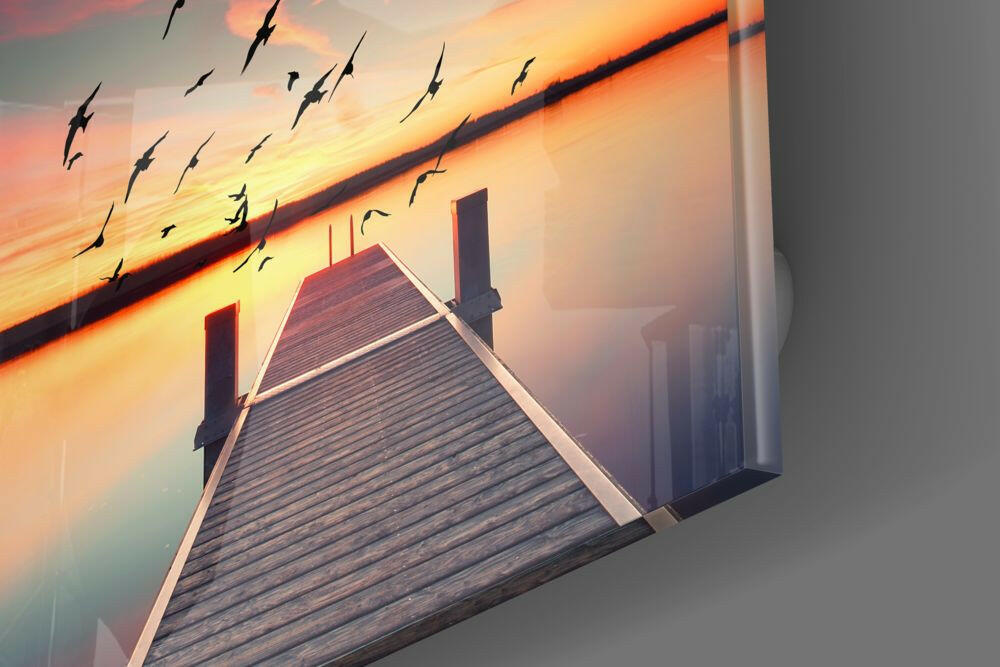 Insigneart USA Insigneart USA Red Dock Glass Wall Art