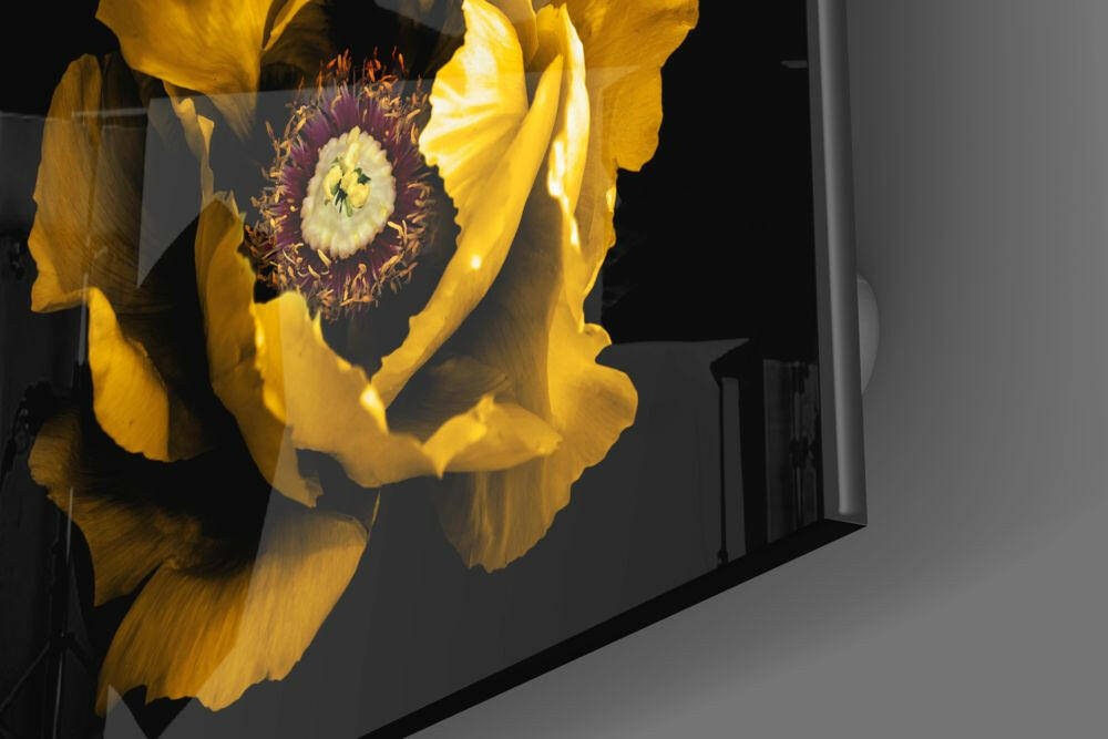 Insigneart USA Insigneart USA Floral Yellow Glass Wall Art