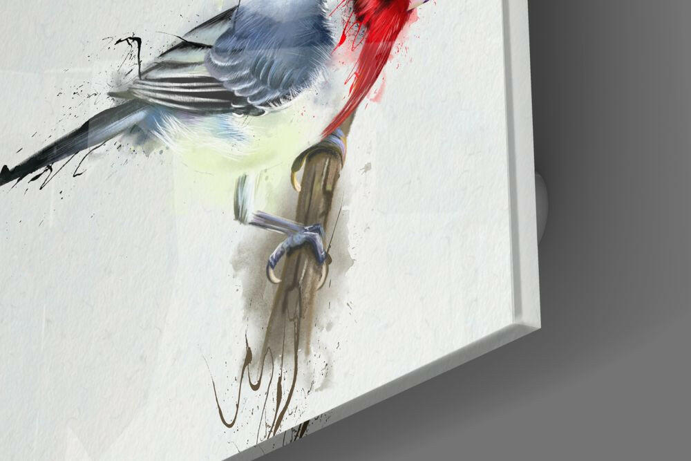 Insigneart USA Insigneart USA Red Bird Glass Wall Art