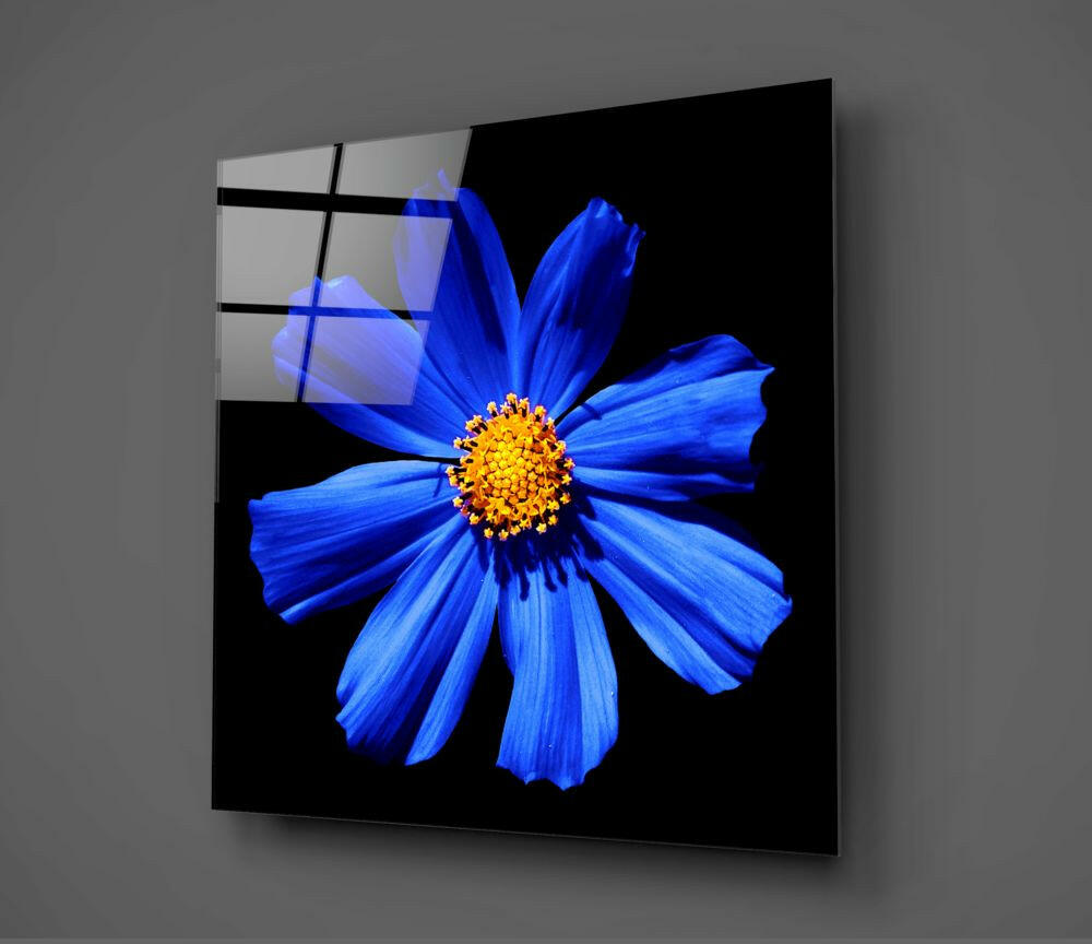 Insigneart USA Insigneart USA Blue Flower Glass Wall Art
