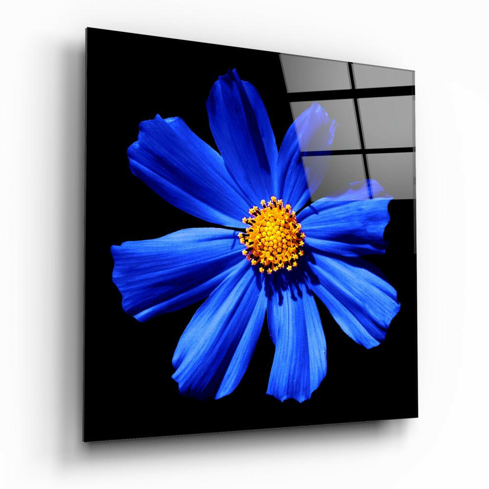 Insigneart USA Insigneart USA Blue Flower Glass Wall Art