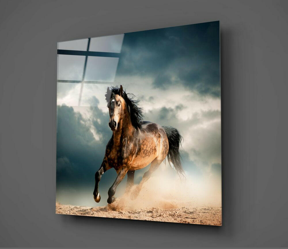 Insigneart USA Insigneart USA Running Horse Glass Wall Art