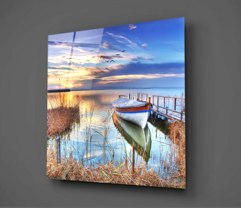 Insigneart USA Insigneart USA Lake Landscape Glass Wall Art
