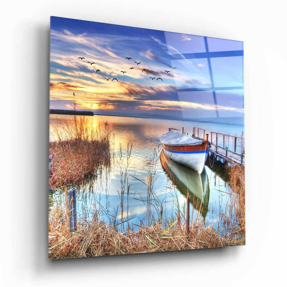 Insigneart USA Insigneart USA Lake Landscape Glass Wall Art