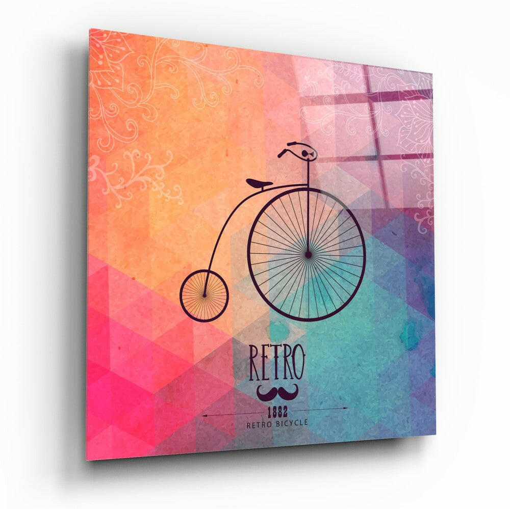 Insigneart USA Insigneart USA Retro Bicycle Glass Wall Art